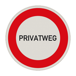 Verbotsschild Privatweg durchgang verboten - reflektierend