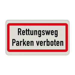 Feuerwehrschilder - Rettungsweg Parken verboten