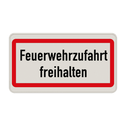 Feuerwehrschilder - Feuerwehrzufahrt freihalten