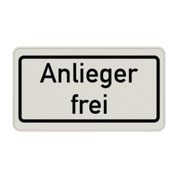 Verkehrszeichen 1020-30 - Anlieger frei