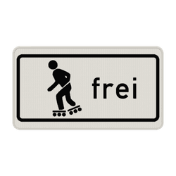 Verkehrszeichen 1020-13 - Inline-Skaten und Rollschuhfahren frei