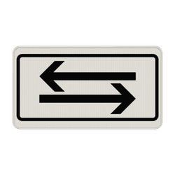 Verkehrszeichen 1000-30 - beide Richtungen, zwei gegengerichtete waagerechte Pfeile