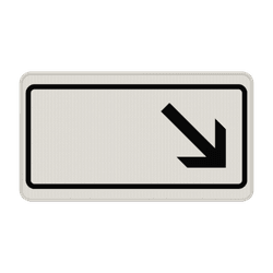 Verkehrszeichen 1000-29r - 1 Pl&auml;tze, ein schr&auml;ge Pfeile