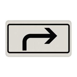 Verkehrszeichen 1000-21 - Richtung der Gefahrstelle, rechtsweisend