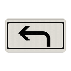 Verkehrszeichen 1000-11 - Richtung der Gefahrstelle, linksweisend