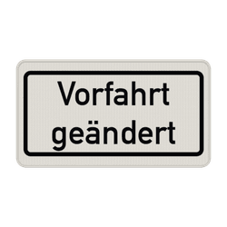 Verkehrszeichen 1008-30 - Vorfahrt ge&auml;ndert