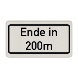 Verkehrszeichen 1005-31- Ende in ... m (meter)