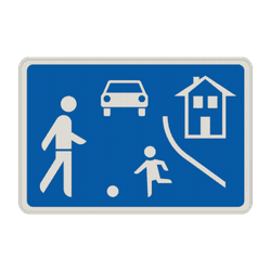 Verkehrszeichen 325.1 - Beginn eines verkehrsberuhigten Bereichs