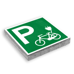 Parkeertegel 300x300mm - Aanduiding parkeerplaats elektrische fietsen