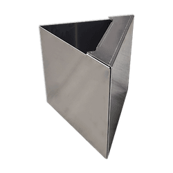 Panneau de signalisation 3D triangulaire vierge en aluminium avec &eacute;triers - 400x400 ou 700x700 mm