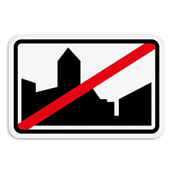 Verkeersbord SB250 F3b - Einde bebouwde kom