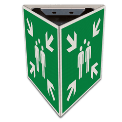 Sammelplatzschild 3‑seitig (Dreieck) – reflektierend