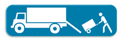 Verkeersbord SB250 G type IV onderbord - Enkel laden & lossen - 700x200mm