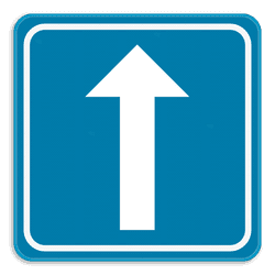 Verkeersbord SB250 F19 - Eenrichtingsverkeer
