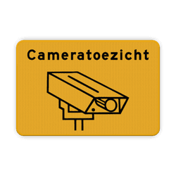 Informatiebord geel/zwart cameratoezicht - BP04