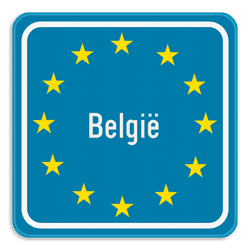 Verkeersbord SB250 - Grensbord Europa