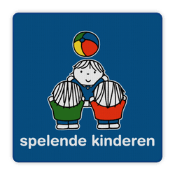 Attentiebord Dick Bruna - groepje met bal - LV.AB.H4