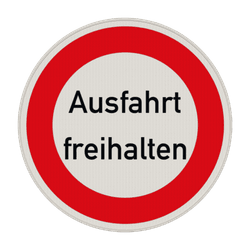 Verbotsschild - Ausfahrt freihalten