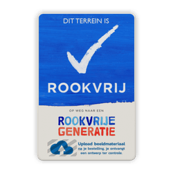 Informatiebord Rookvrije Generatie met eigen logo