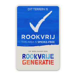 Rookvrije Generatie - Informatiebord - THIS AREA IS SMOKE-FREE