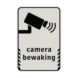 Standaard verkeersbord met camerabewaking