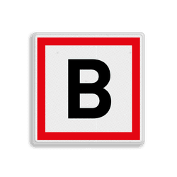 Brand bord vierkant met pictogram Aansluitpunt droge blusleiding - reflecterend