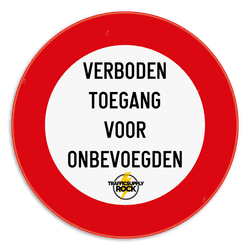 Informatiebord rond reflecterend met je eigen opdruk