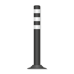 Pole Cone Traffic NF fixe &Oslash;80mm &ndash; noir/blanc &ndash; 800 ou 1000mm
