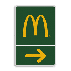 Informatiebord 2-3 McDonald's - Parkeerplaats fietsen