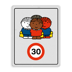 Attentiebord Dick Bruna snelheid - groepje kinderen (multi) - LV.AB.J1M