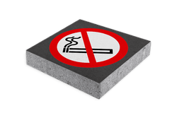Symbooltegel verboden te roken - 300x300x60mm met facetrand
