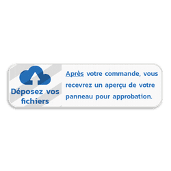 Panneau d'information 700x200mm réfléchissant avec votre propre impression