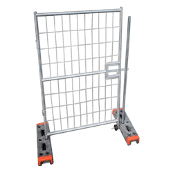 Porte standard pour clôture de chantier avec charnière et verrouillage
