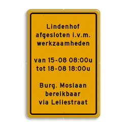 Tijdelijke tekstborden