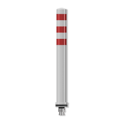 Pole Cone Traffic NS amovible &Oslash;80mm &ndash; blanc/rouge &ndash; 1000mm