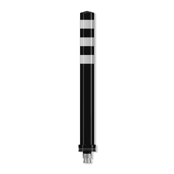 Pole Cone Traffic NS amovible &Oslash;80mm &ndash; noir/blanc &ndash; 1000mm