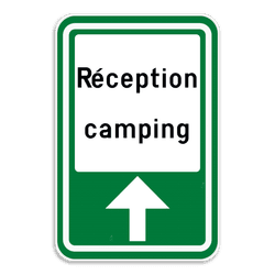 Panneau Directionnel Touristique – Flèche + Texte Personnalisable