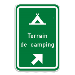 Panneau Touristique avec Flèche – Texte Personnalisable