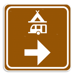 Panneau Touristique – Pictogramme Officiel + Flèche Directionnelle
