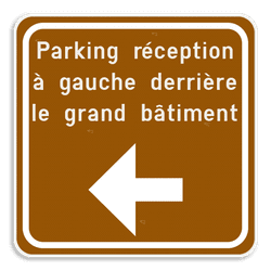 Panneau Touristique Personnalisable – Texte + Flèche Directionnelle