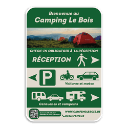 Panneau touristique - Réfléchissant avec votre propre impression