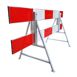 Afzethek aluminium 250cm rood wit reflecterend