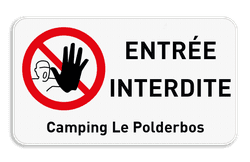Panneau touristique - Pictogramme + texte + texte inférieur