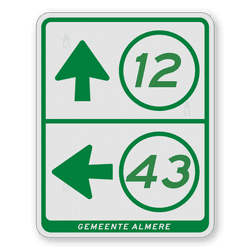 Fietsrouteborden