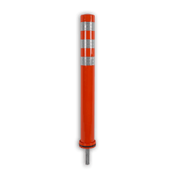 Pole Cone Traffic NSE fixe &Oslash;80mm &ndash; orange/blanc &ndash; 800 ou 1000mm