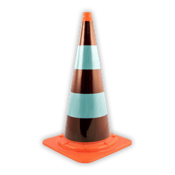 Verkeerskegel 75 cm klasse 3 reflecterend officieel eendelig