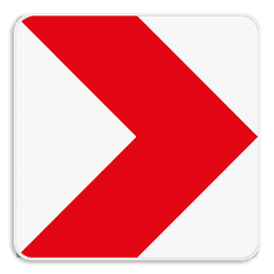 Afbakeningsbord SB250 Type V - Bebakening van een bocht