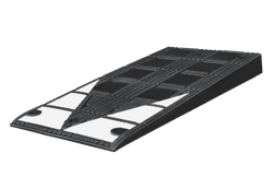 Oprijplaat drempel rubber zwart/wit - 450x1000x75mm