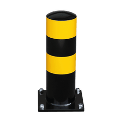 Rampaal staal Ø159mm lengte 500mm met voetplaat