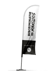Beachflag 800x2200mm - Discriminatie = Kansloos